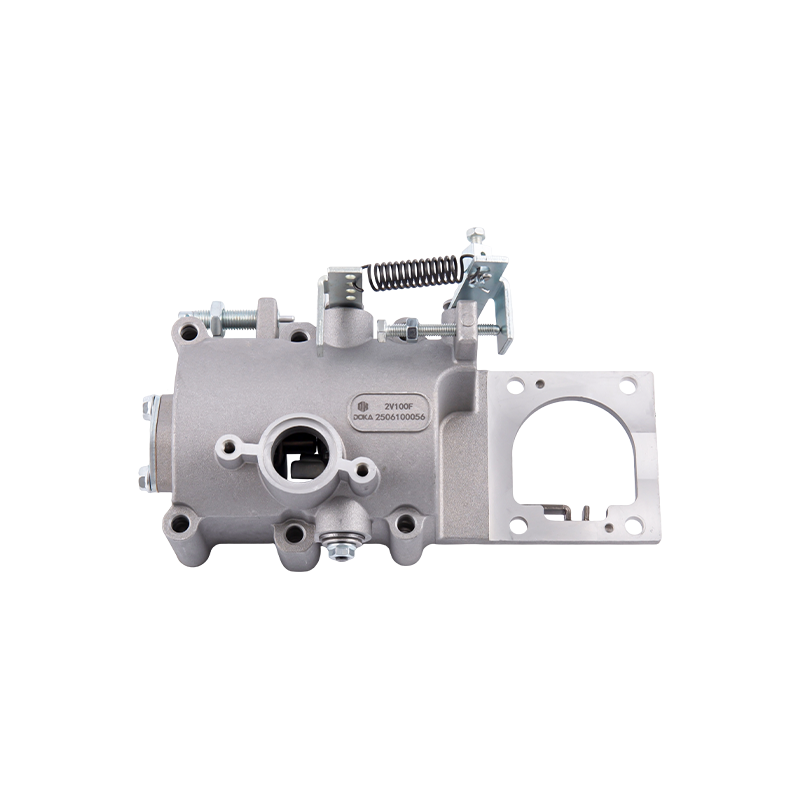 Pam suntikan bahan api enjin diesel silinder berkembar jenis 2V100F (termasuk mekanisme mengawal kelajuan), struktur dwi-pelocok, sesuai untuk enjin dengan diameter silinder × lejang 100×85mm, terpakai pada enjin penyejuk udara silinder berkembar 2V100F